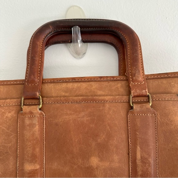 Vintage Coach Briefcase Handbag Brown Leather - Picture 10 of 16
